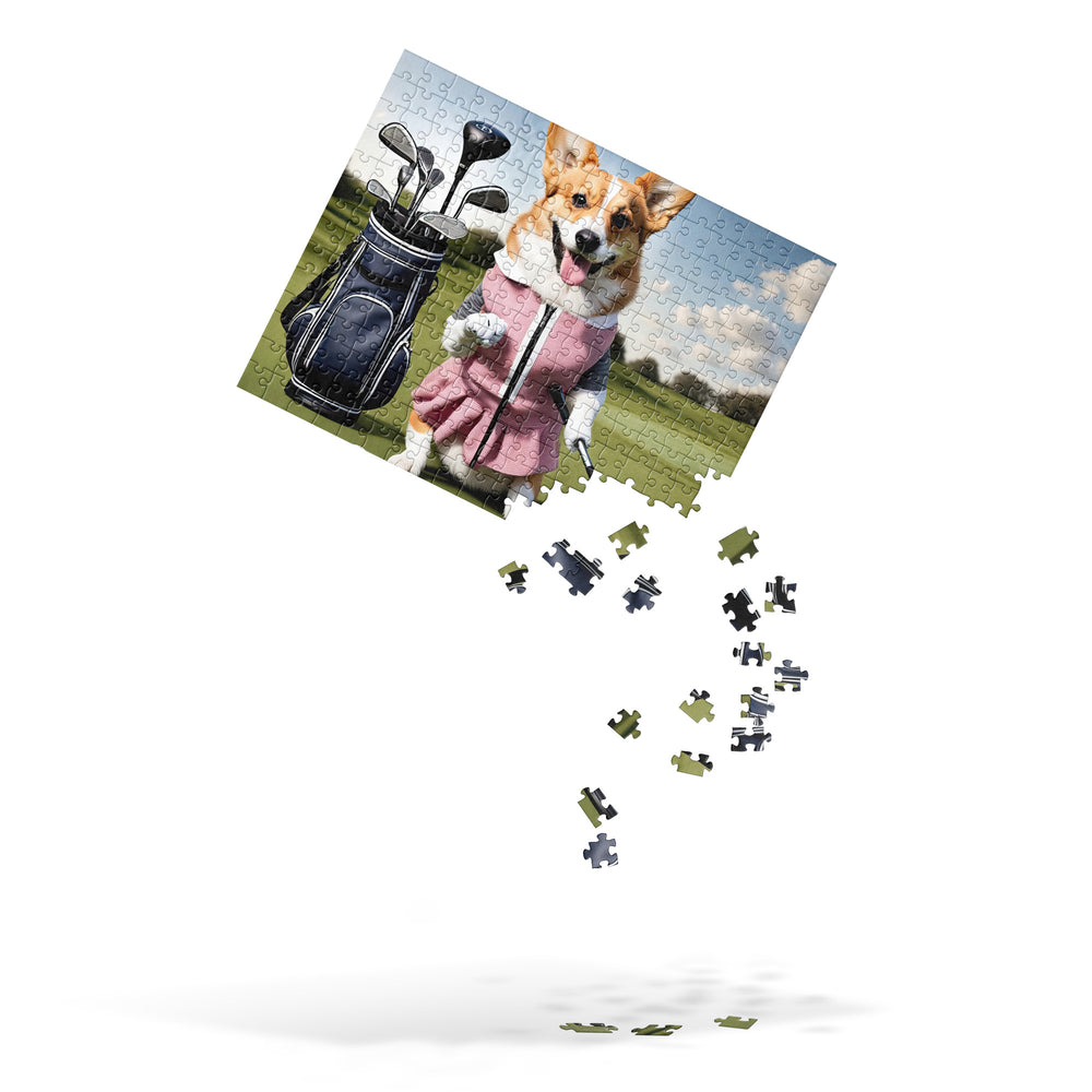 Pembroke Welsh Corgi Golfer- Jigsaw Puzzle v5