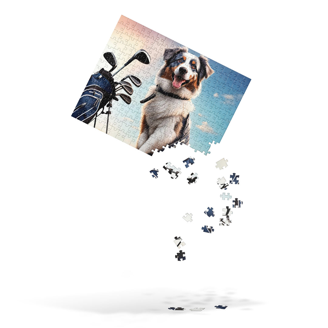 Australian Shepherd Golfer- Jigsaw Puzzle