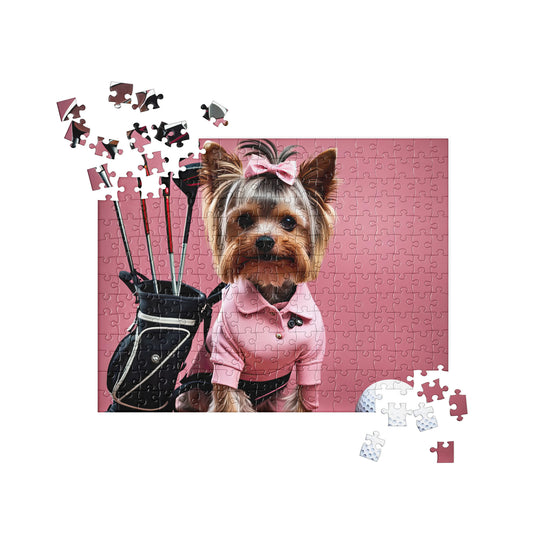 Yorkshire Terrier Golfer- Jigsaw Puzzle