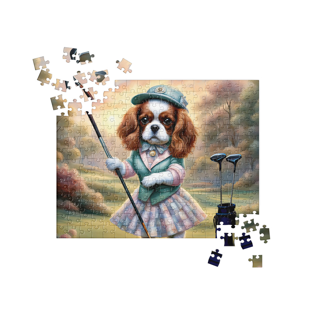 Cavalier King Charles Spaniel Golfer- Jigsaw Puzzle