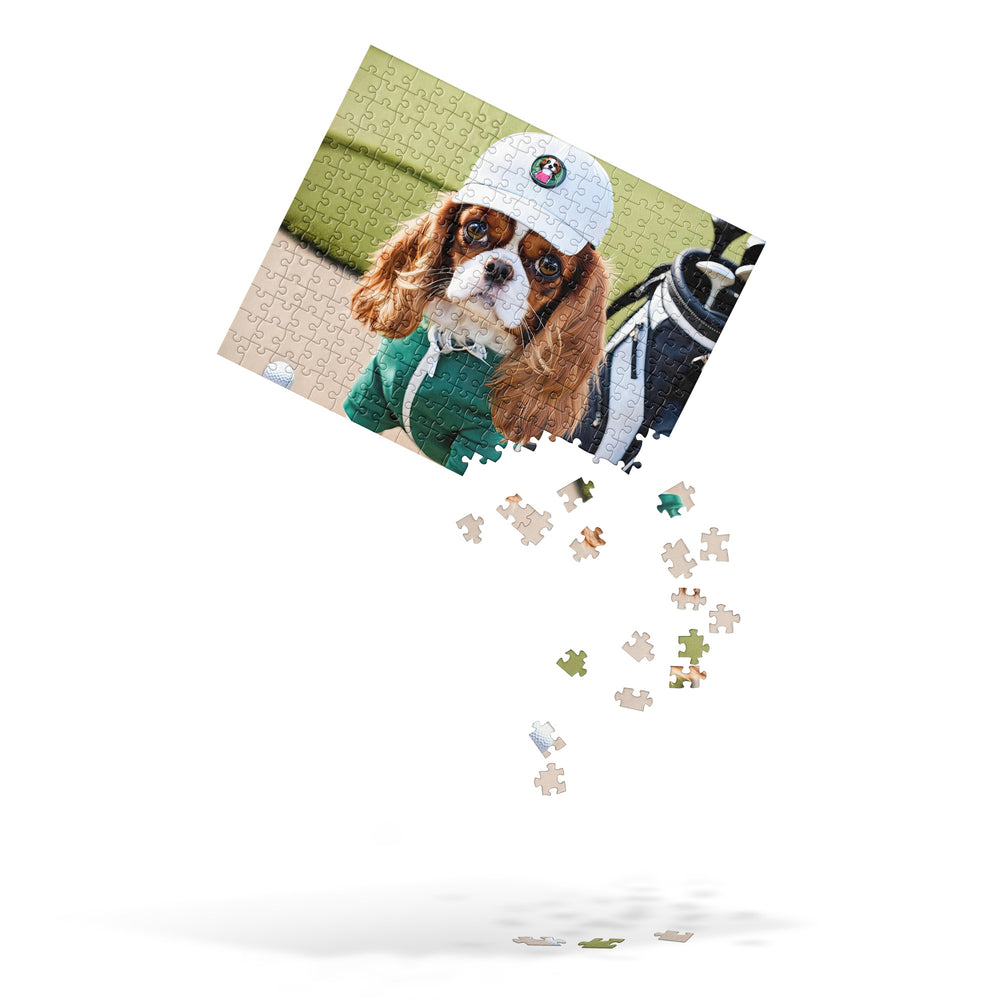 Cavalier King Charles Spaniel Golfer- Jigsaw Puzzle v4