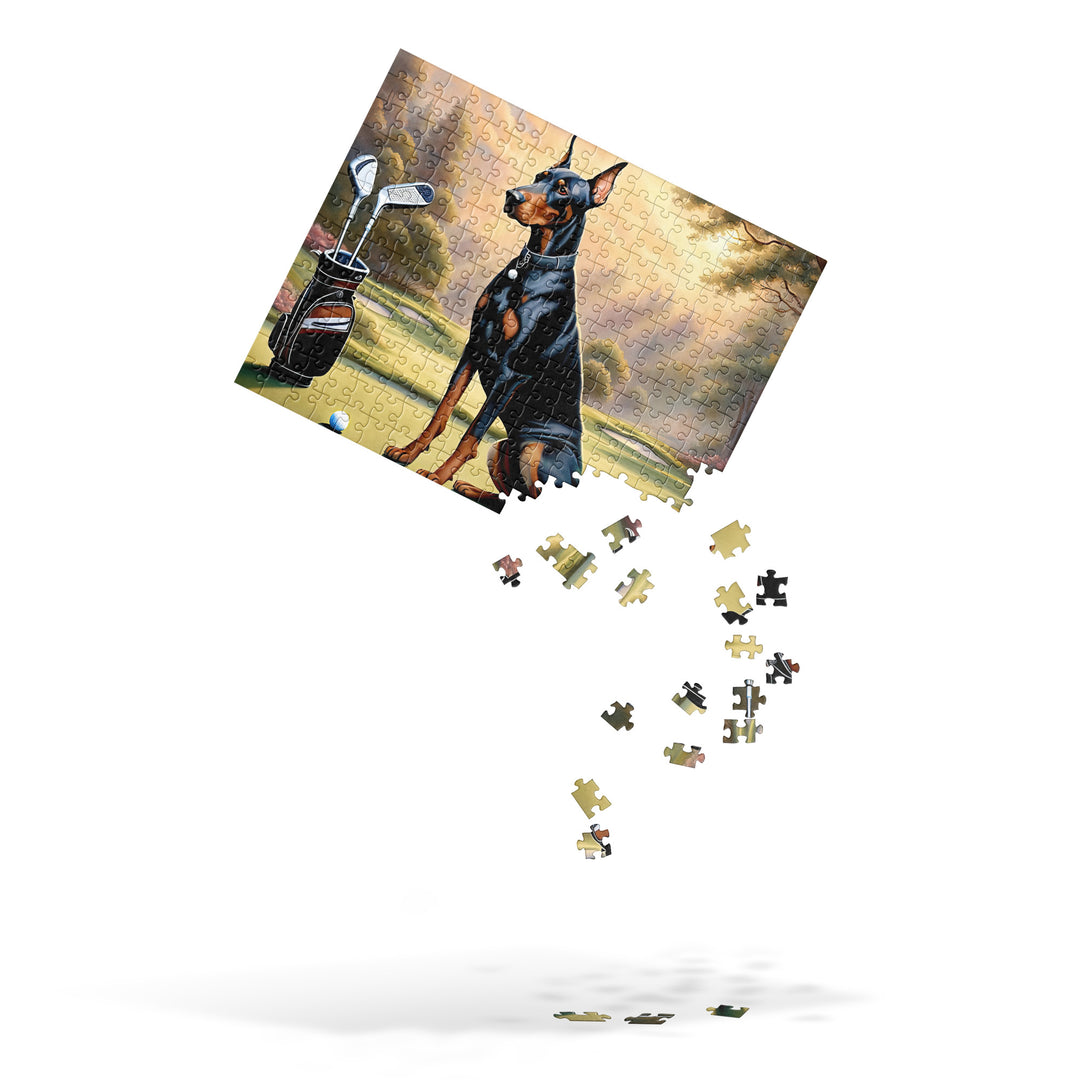 Doberman Pinscher Golfer- Jigsaw Puzzle v3