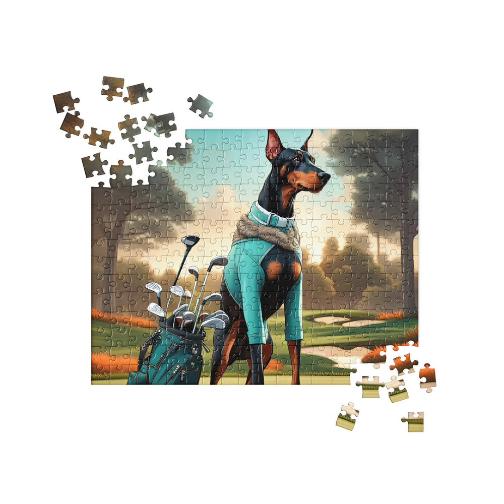 Doberman Pinscher Golfer- Jigsaw Puzzle v4