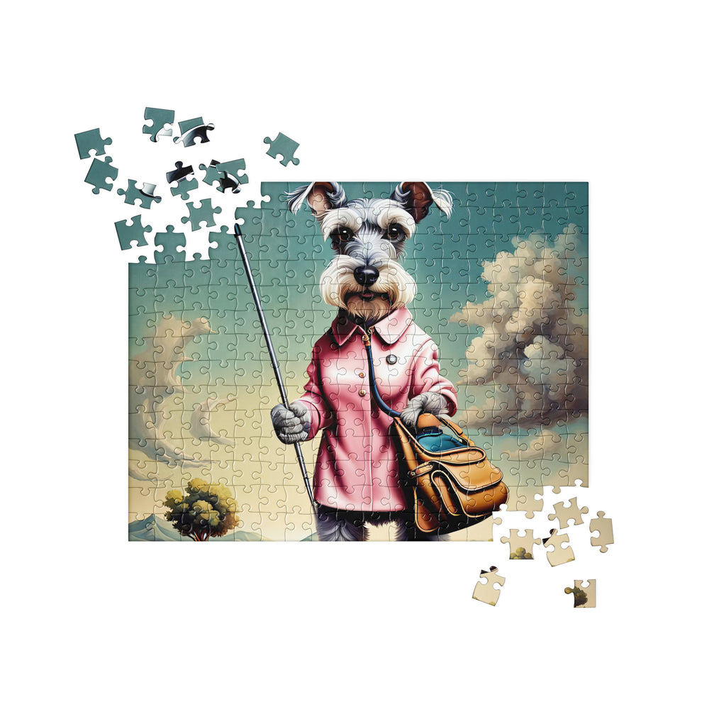 Miniature Schnauzer Golfer- Jigsaw Puzzle