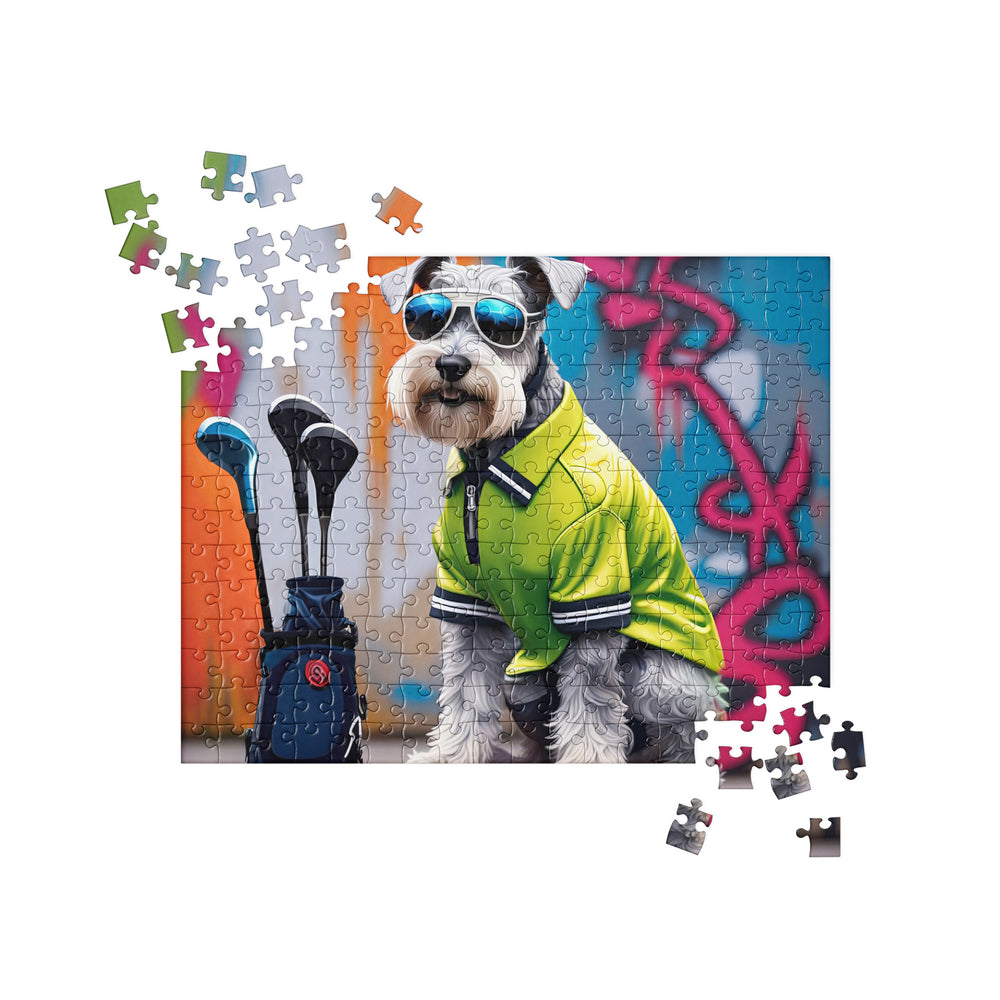 Miniature Schnauzer Golfer- Jigsaw Puzzle v3