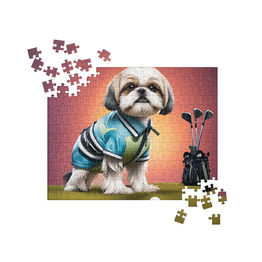 Shih Tzu Golfer- Jigsaw Puzzle v2