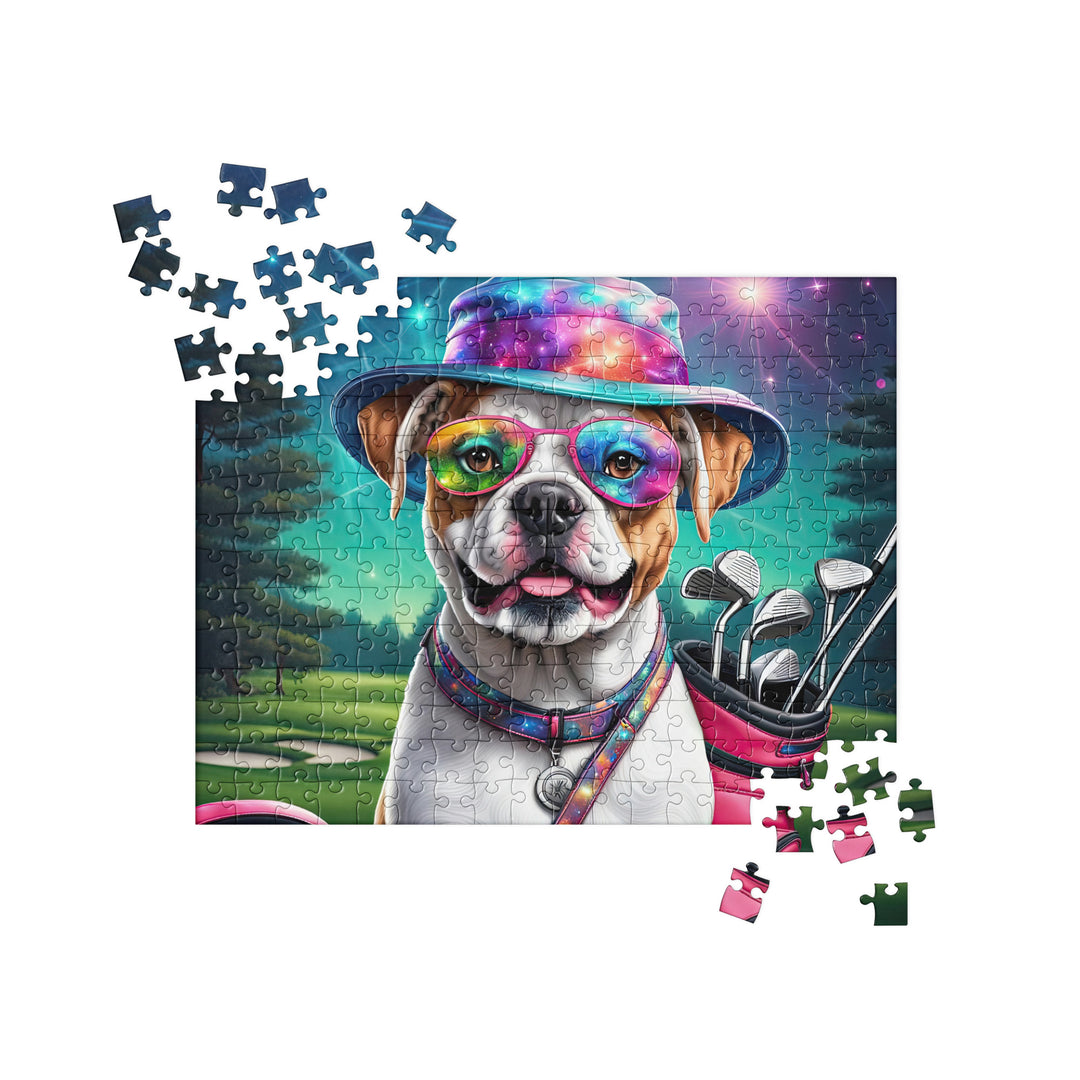 American Bulldog Golfer- Jigsaw Puzzle v4