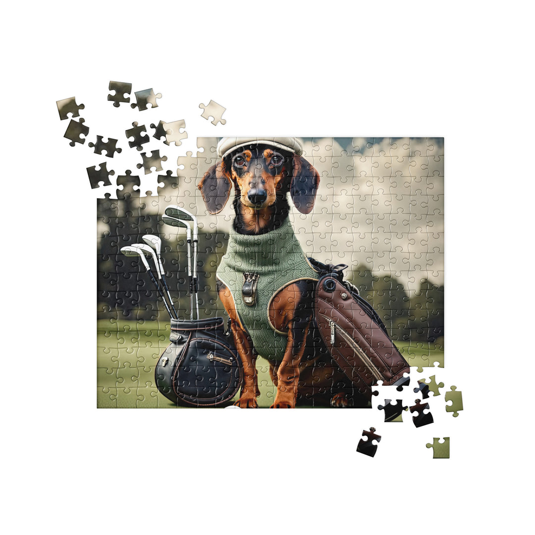 Dachshund Golfer- Jigsaw Puzzle v5