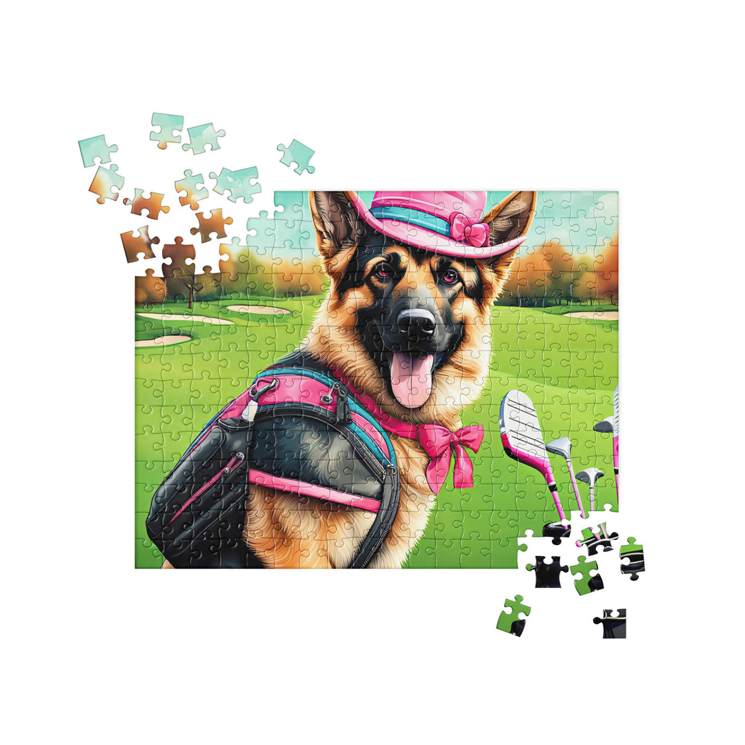 German Shepherd Golfer- Jigsaw Puzzle v2