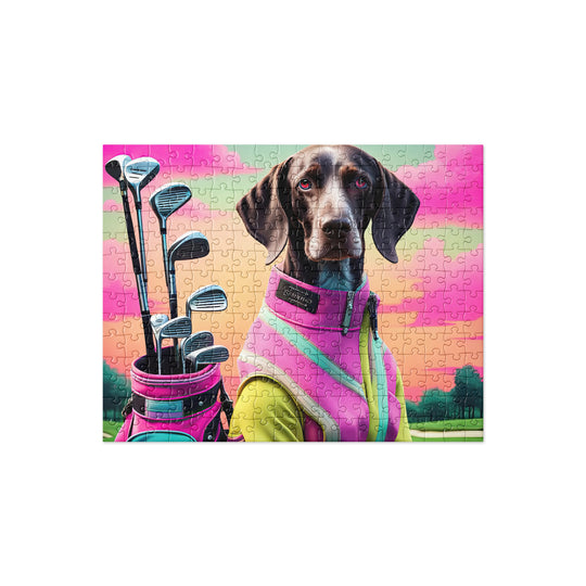 German Shorthaired Pointer Golfer- Jigsaw Puzzle v3