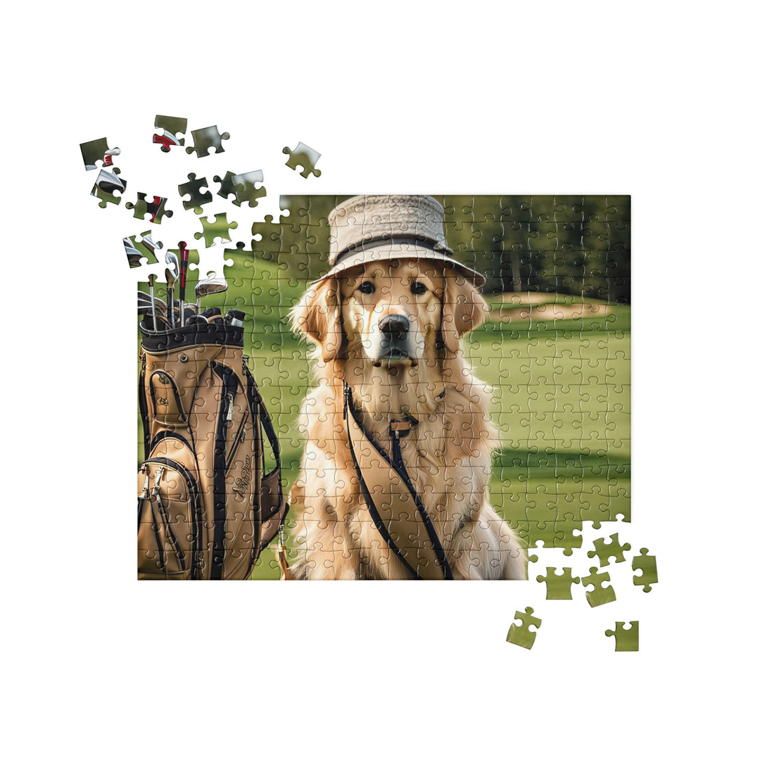Golden Retriever Golfer- Jigsaw Puzzle V15