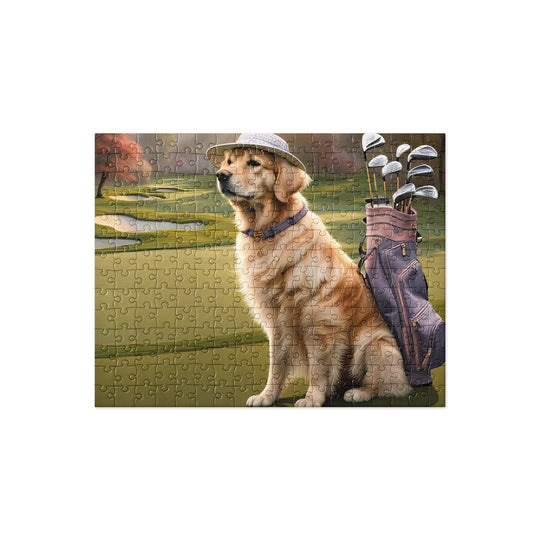 Golden Retriever Golfer- Jigsaw Puzzle V27