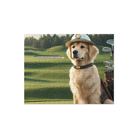 Golden Retriever Golfer- Jigsaw Puzzle V31