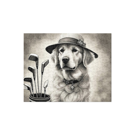 Golden Retriever Golfer- Jigsaw Puzzle V13