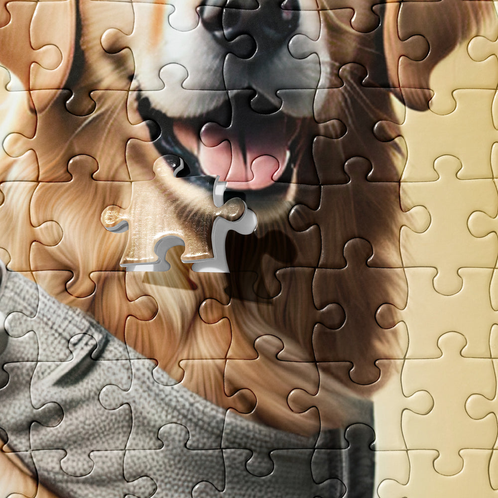 Golden Retriever Golfer- Jigsaw Puzzle V16