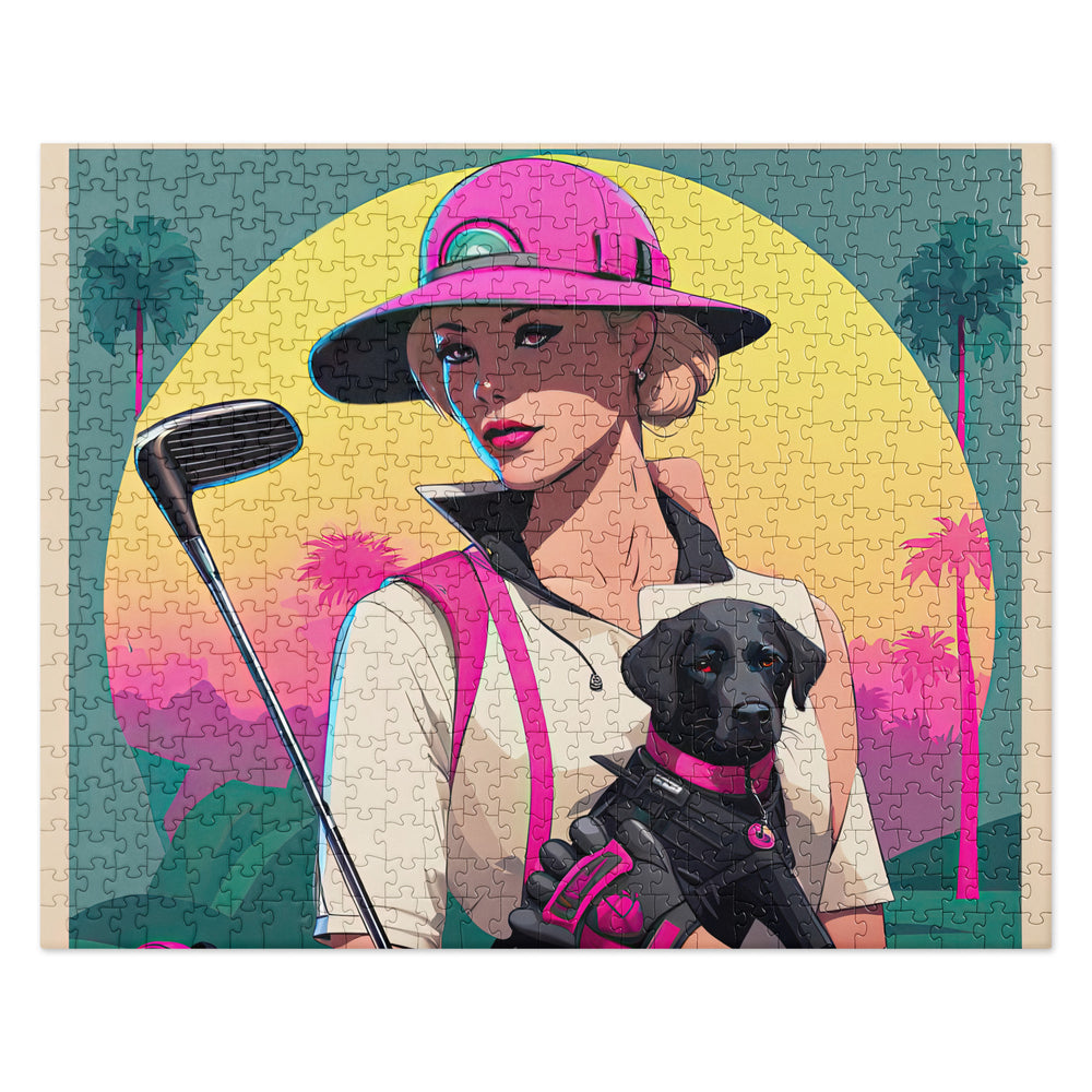 Jigsaw puzzle-Labrador Retriever Golfer V2