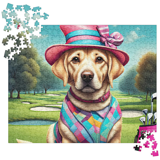 Jigsaw puzzle-Labrador Retriever Golfer V9