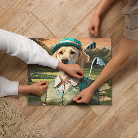 Jigsaw puzzle-Labrador Retriever Golfer V14