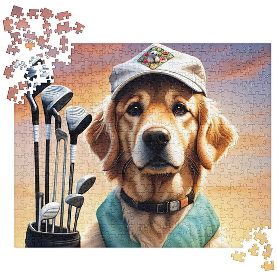 Golden Retriever Golfer- Jigsaw puzzle V5