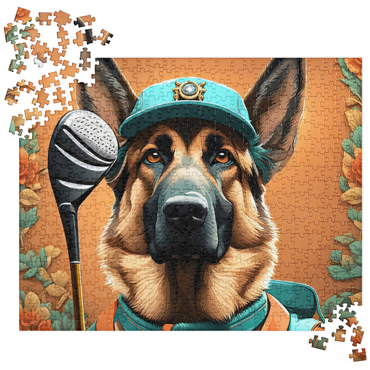 German Shepherd Golfer- Jigsaw Puzzle