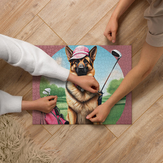 German Shepherd Golfer- Jigsaw Puzzle v3