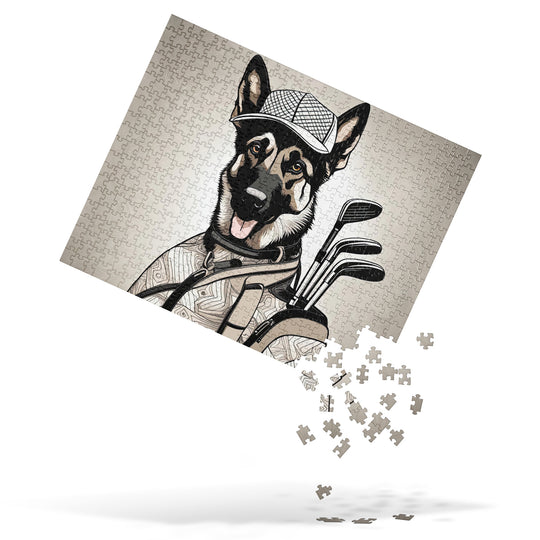 German Shepherd Golfer- Jigsaw Puzzle v4