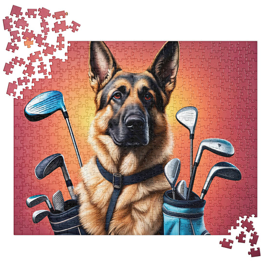 German Shepherd Golfer- Jigsaw Puzzle v6