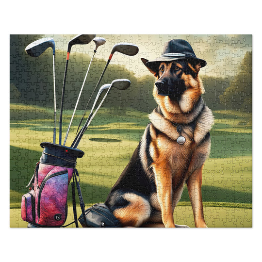 German Shepherd Golfer- Jigsaw Puzzle v9