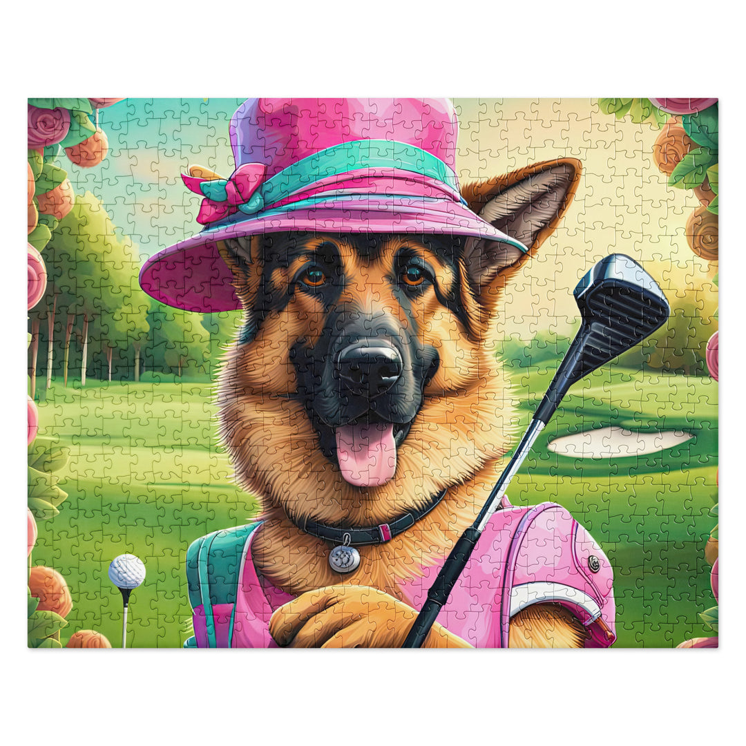 German Shepherd Golfer- Jigsaw Puzzle v8