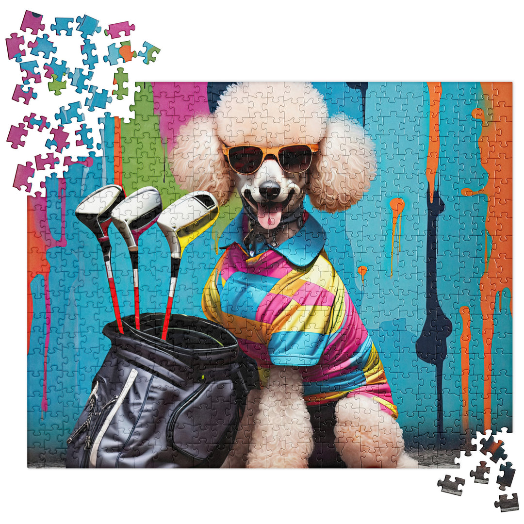 Poodle Golfer- Jigsaw Puzzle v4