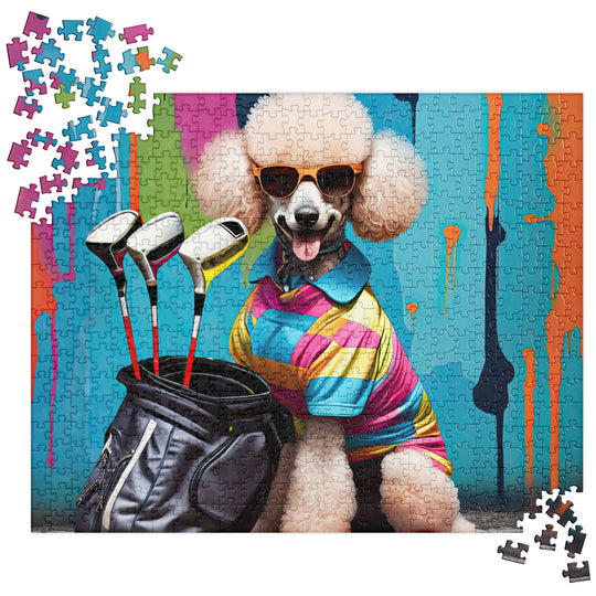 Poodle Golfer- Jigsaw Puzzle v4