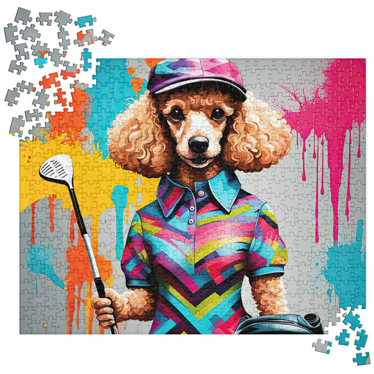 Poodle Golfer- Jigsaw Puzzle v6