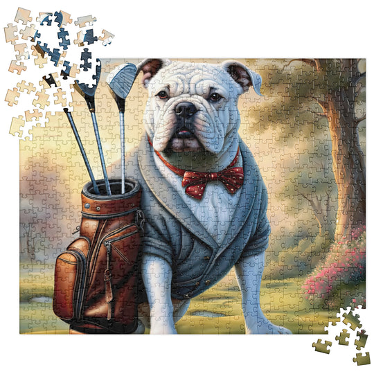 Bulldog Golfer- Jigsaw Puzzle v4