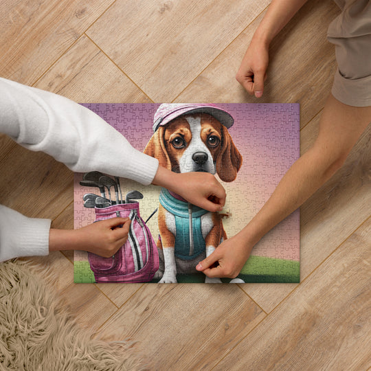 Beagle Golfer- Jigsaw Puzzle v3