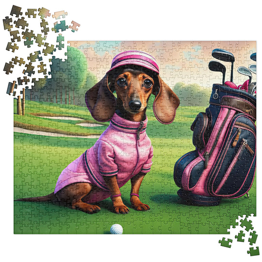 Dachshund Golfer- Jigsaw Puzzle v2