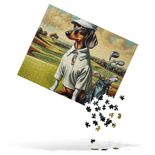 Dachshund Golfer- Jigsaw Puzzle v3