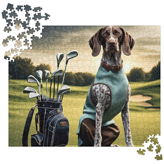 German Shorthaired Pointer Golfer- Jigsaw Puzzle v2