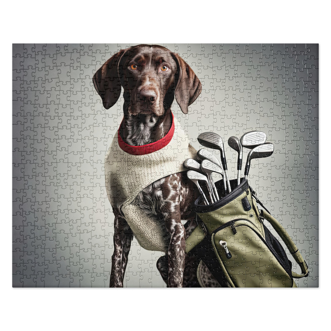 German Shorthaired Pointer Golfer- Jigsaw Puzzle v4