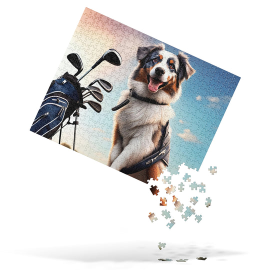 Australian Shepherd Golfer- Jigsaw Puzzle