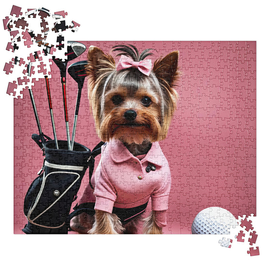 Yorkshire Terrier Golfer- Jigsaw Puzzle