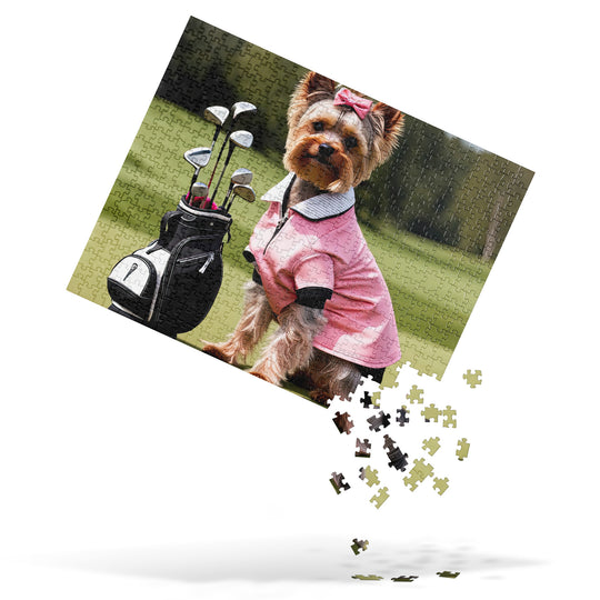 Yorkshire Terrier Golfer- Jigsaw Puzzle v2