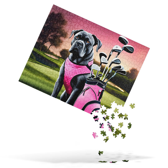 Cane Corso Golfer- Jigsaw Puzzle