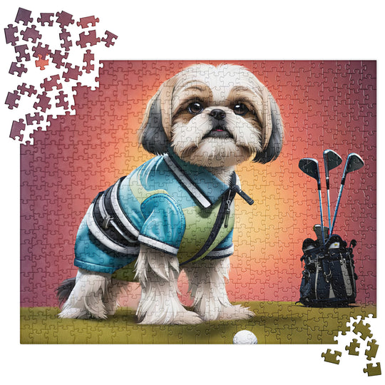 Shih Tzu Golfer- Jigsaw Puzzle v2