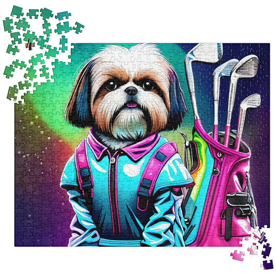 Shih Tzu Golfer- Jigsaw Puzzle v4