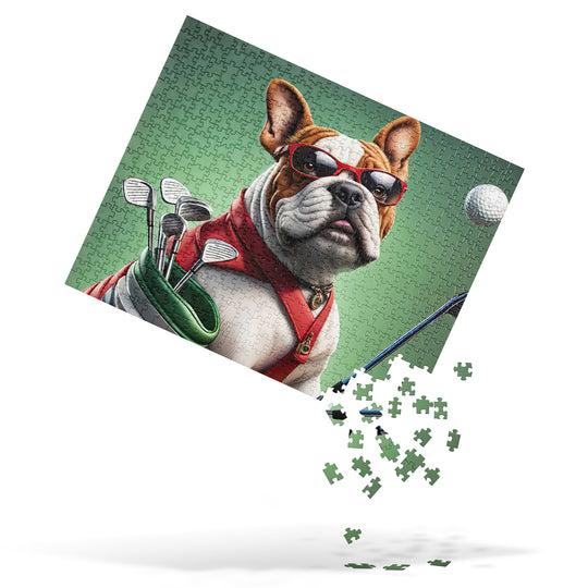 Bulldog Golfer- Jigsaw Puzzle v2