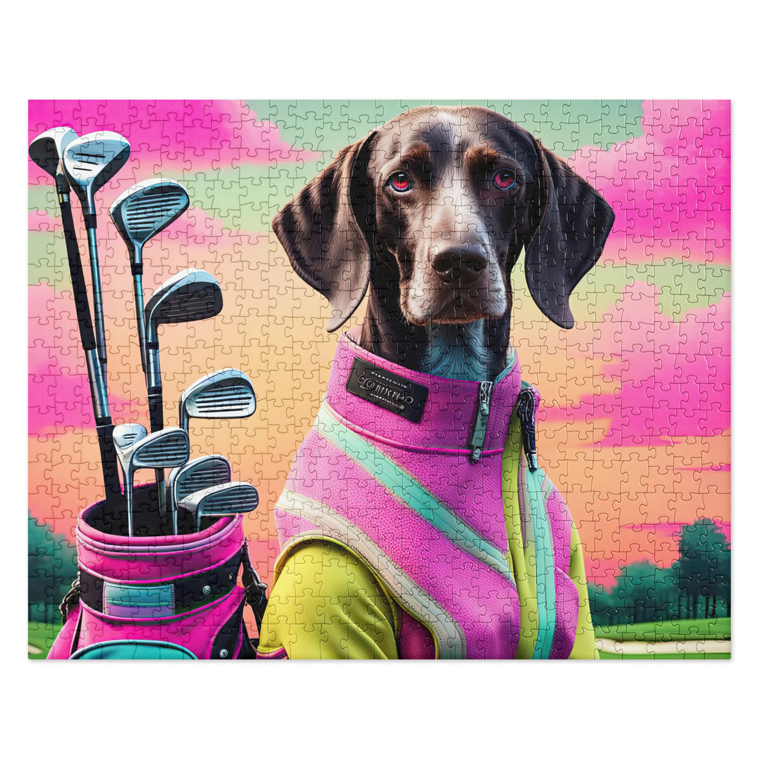 German Shorthaired Pointer Golfer- Jigsaw Puzzle v3