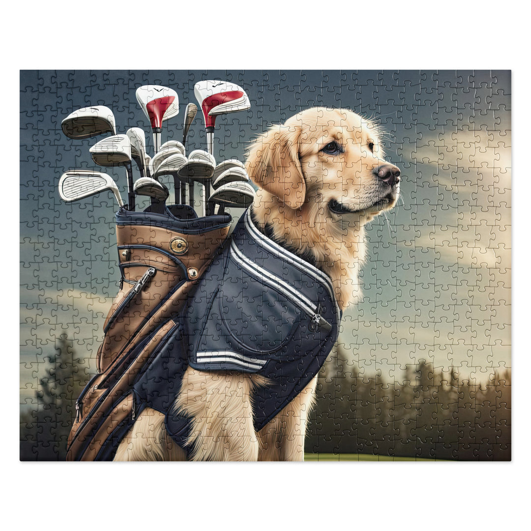 Golden Retriever Golfer- Jigsaw puzzle V3