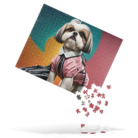 Shih Tzu Golfer- Jigsaw Puzzle v3