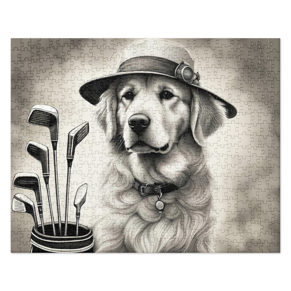 Golden Retriever Golfer- Jigsaw Puzzle V13