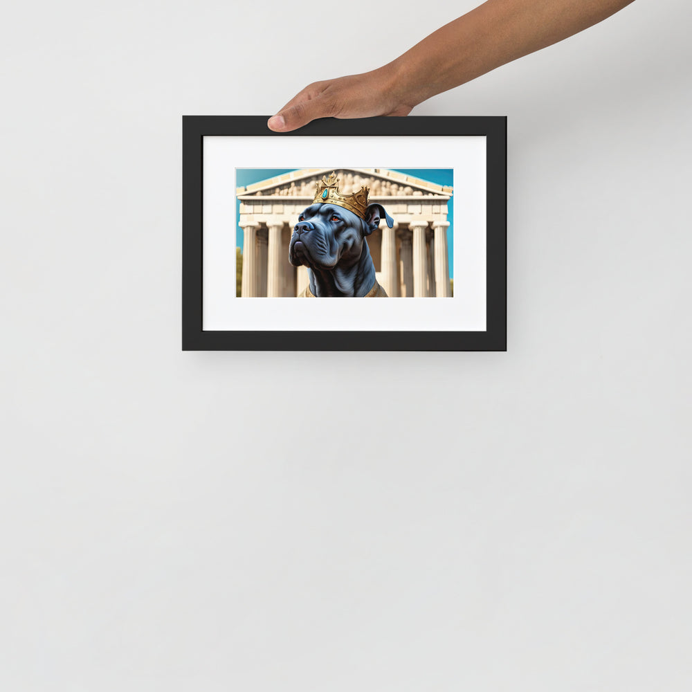 Matte Paper Framed Poster With Mat-Cane Corso